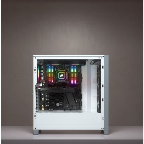 Corsair | Tempered Glass Mid-Tower ATX Case | iCUE 4000X RGB | Side window | Mid-Tower | White | Power supply included No | ATX - 5
